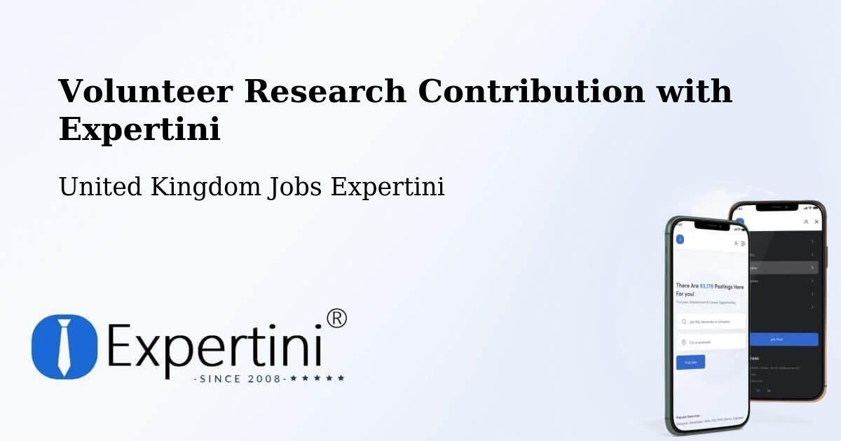 Volunteer Research Contribution Program – Maple Cross - United Kingdom Jobs Expertini